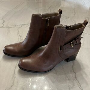 Adrienne Vittadini Brown Leather Riding Boots